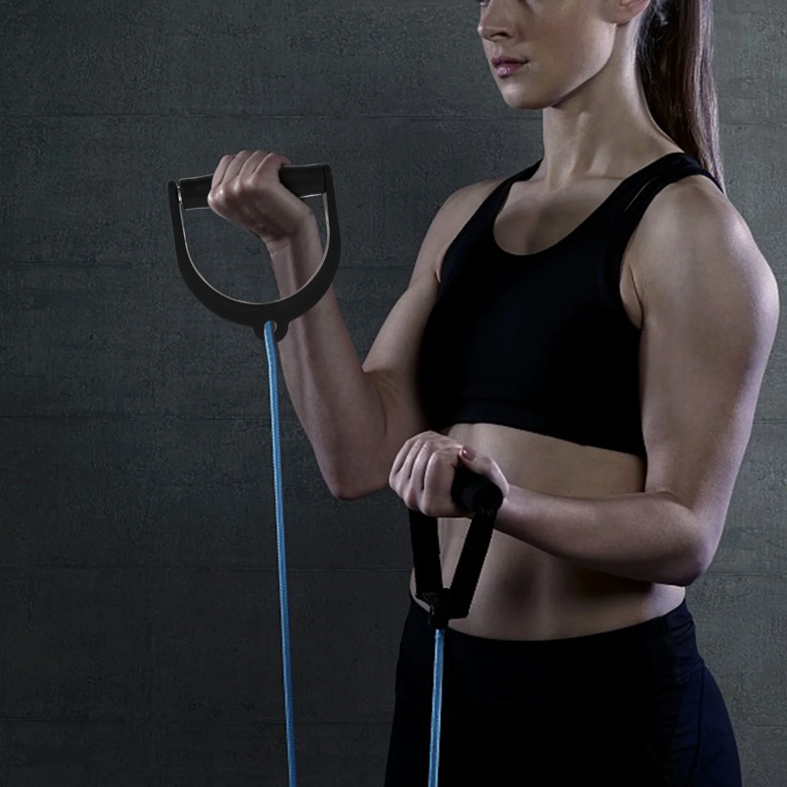 Тренировочные кольца ручка для упражнений большая Противоударная черная