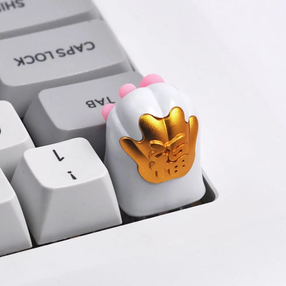 Фото Милая розовая удача везучий Кот коготь дизайн металлический силикагель клавиши