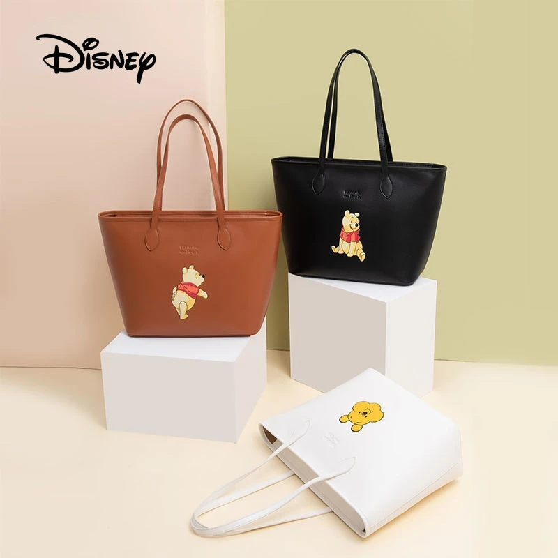

2022 Disney Woman PU Shoulder Bag Large Capacity Handbag Mickey Cartoon Shopping Bag Tote Bag Female Bag Trend Luxury Bags
