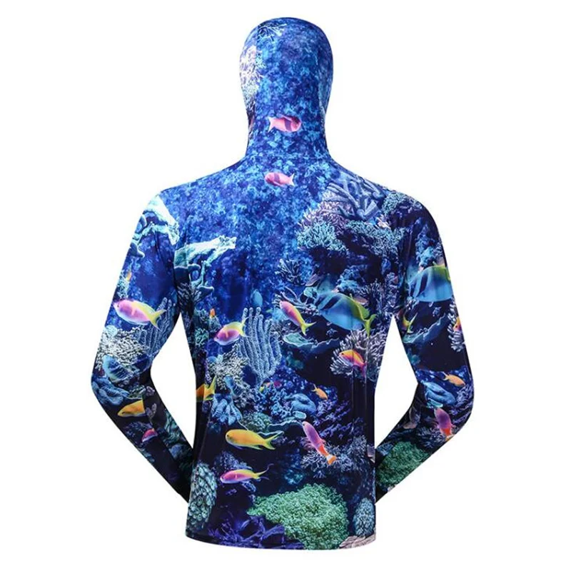 Anti-UV Sunscreen Sun Protection Clothes Professional Fishing Hoodie With Mask Fishing Shirt Breathable Quick Dry Fishing Jersey enlarge