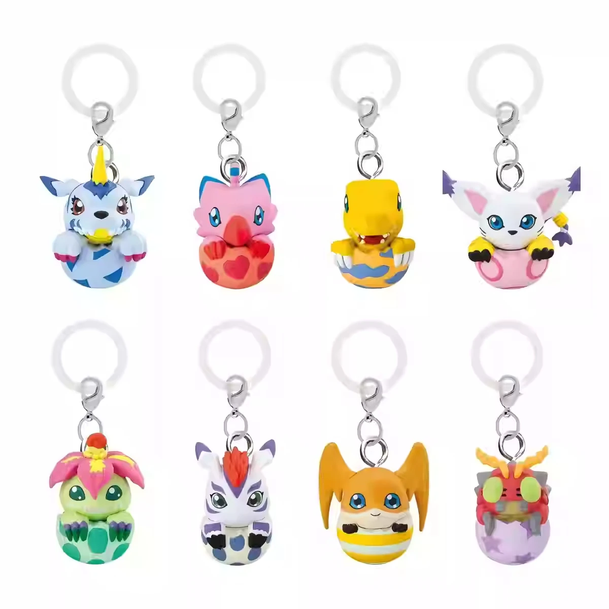 8 шт.компл., натуральная подвеска в стиле Bandai Digimon Adventure, подвеска, витое яйцо, аниме, экшн-фигурка, модель, игрушки, подарок на день рождения (art.: 3920cd8749b22) - 3920cd8749b22