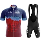 Новая команда STRAVA 2022, мужской летний комплект велосипедной одежды из Джерси с коротким рукавом для горного велосипеда, спортивная одежда для велоспорта, комплект мужской одежды