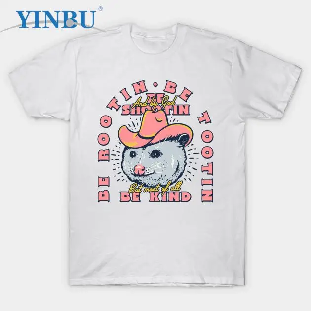 

Rootin Tootin - Cowboy Advice Poss Possum Opossum Funny MEME printed t shirts fashion new in t-shirt YINBU Brand Graphic Tee