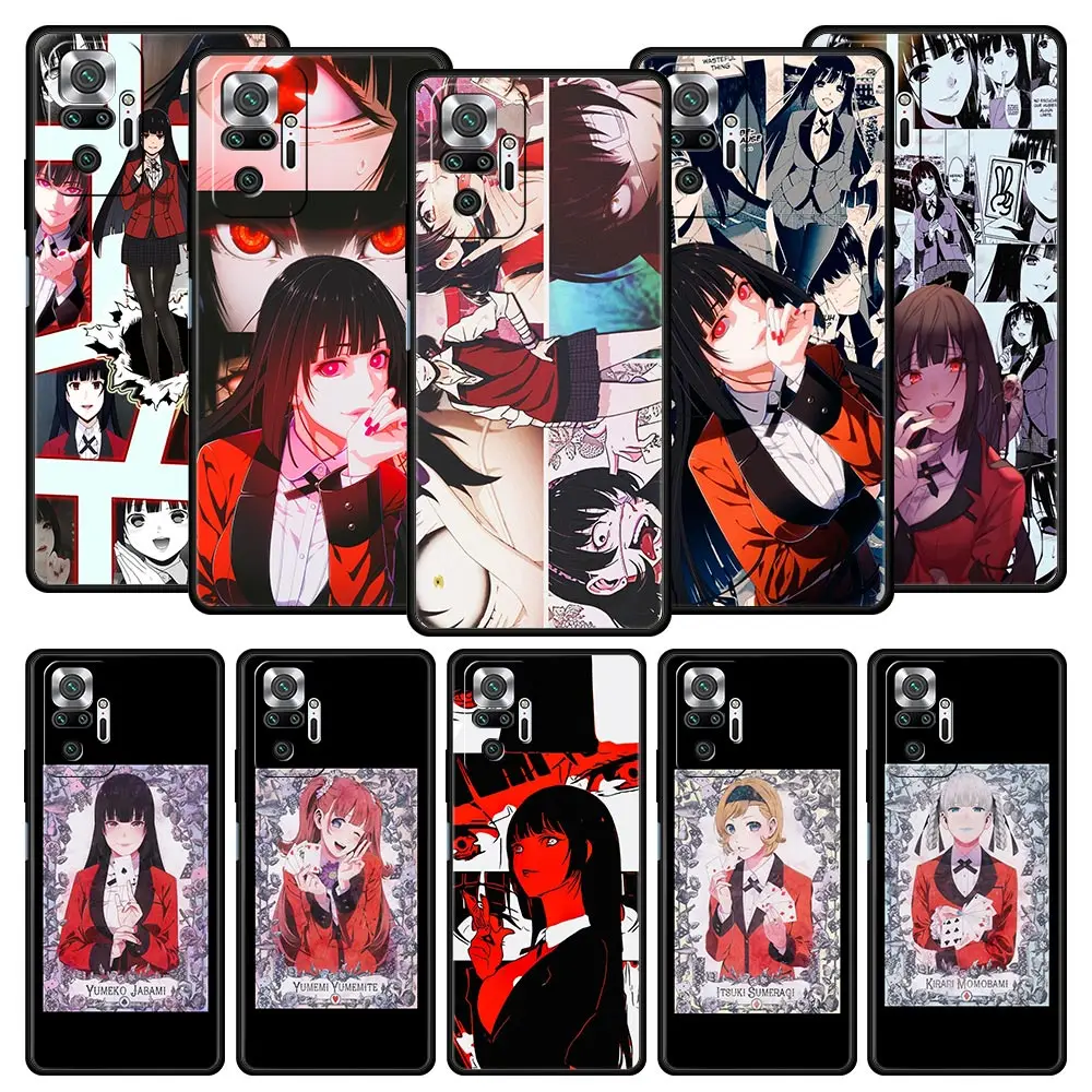 

Case For Xiaomi Redmi Note 10 11 9 8 Pro 9S 7 8T 9T 9A 8A 9C K50 K40 Gaming Cover Kakegurui Compulsive Gambler Yumeko Jabami