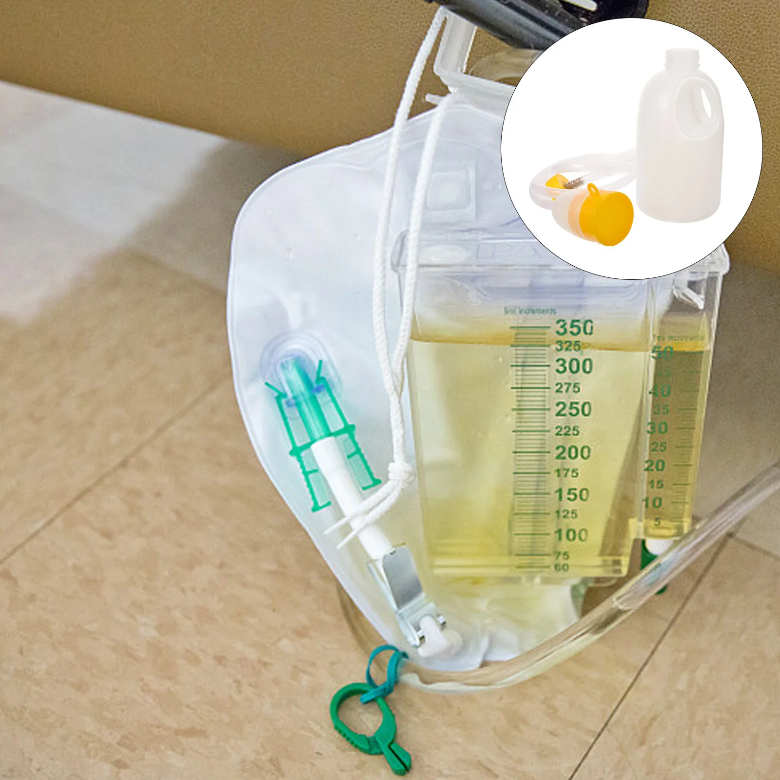 

Pee Bottle Men Portable Urine Pot Catheter Urinal Bottles Catch Used Jar Convenient Man