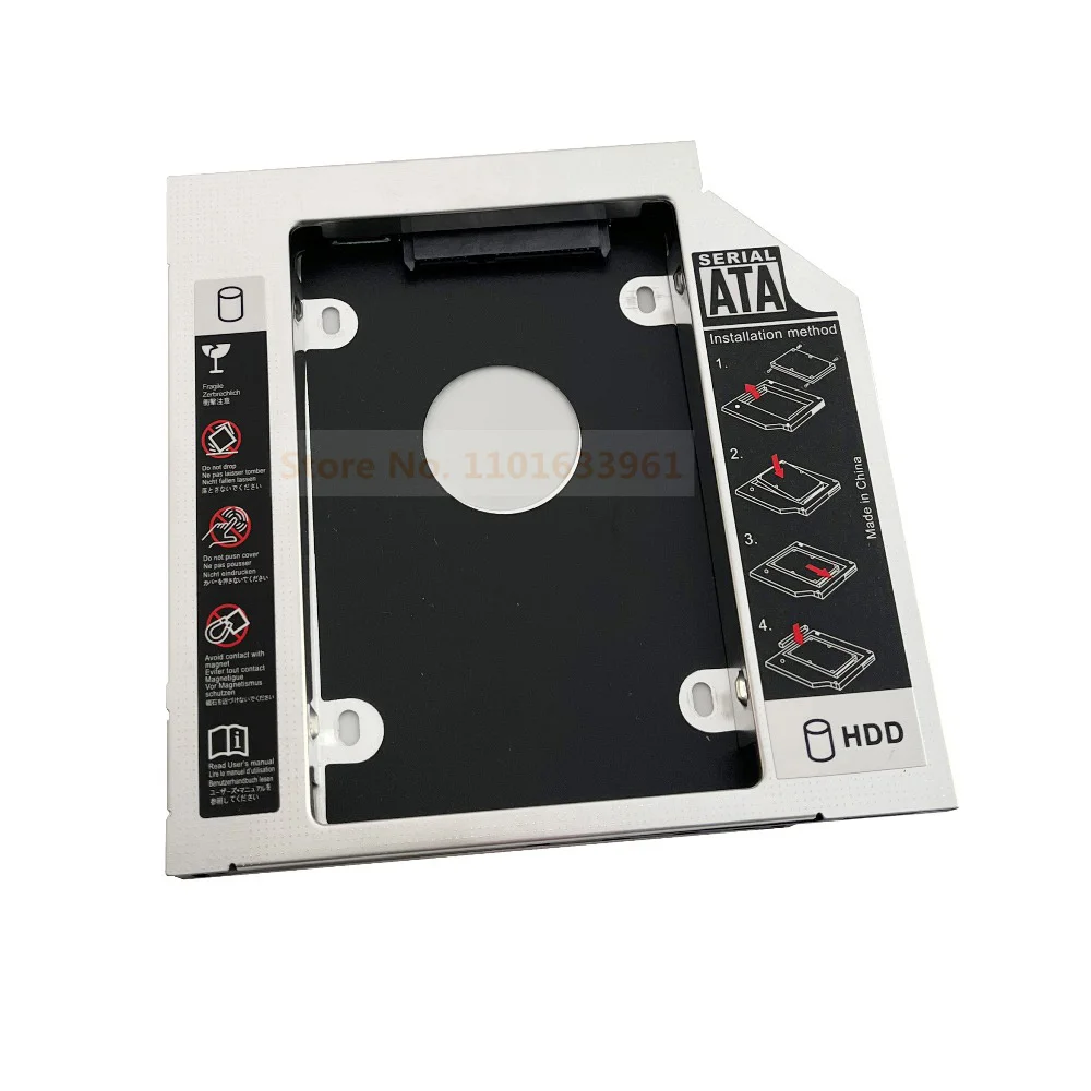 Фото 12,7 мм SATA 2-й жесткий диск HDD SSD оптический отсек Caddy рамка кронштейн для Acer Aspire 5940 5942 5942G 5943G 5930 5930G 5733 5733z №2