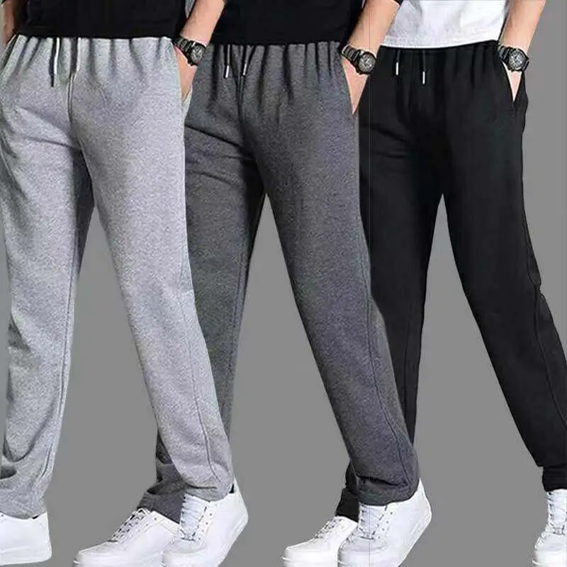 

Spring Autumn Joggers Men Jogging Sweatpants Sportswear Knit Tracksuit Sports Pants Trousers Oversize Wide Leg Clothing 2023