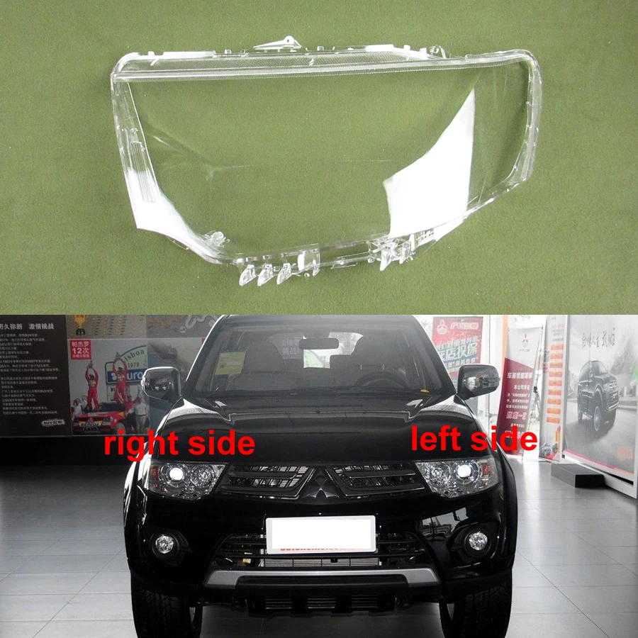 Für Mitsubishi Pajero Sport 2013-2015 Front Scheinwerfer Abdeckung Scheinwerfer Gehäuse Lampe Shell Transparent Lampenschirm Objektiv Plexiglas
