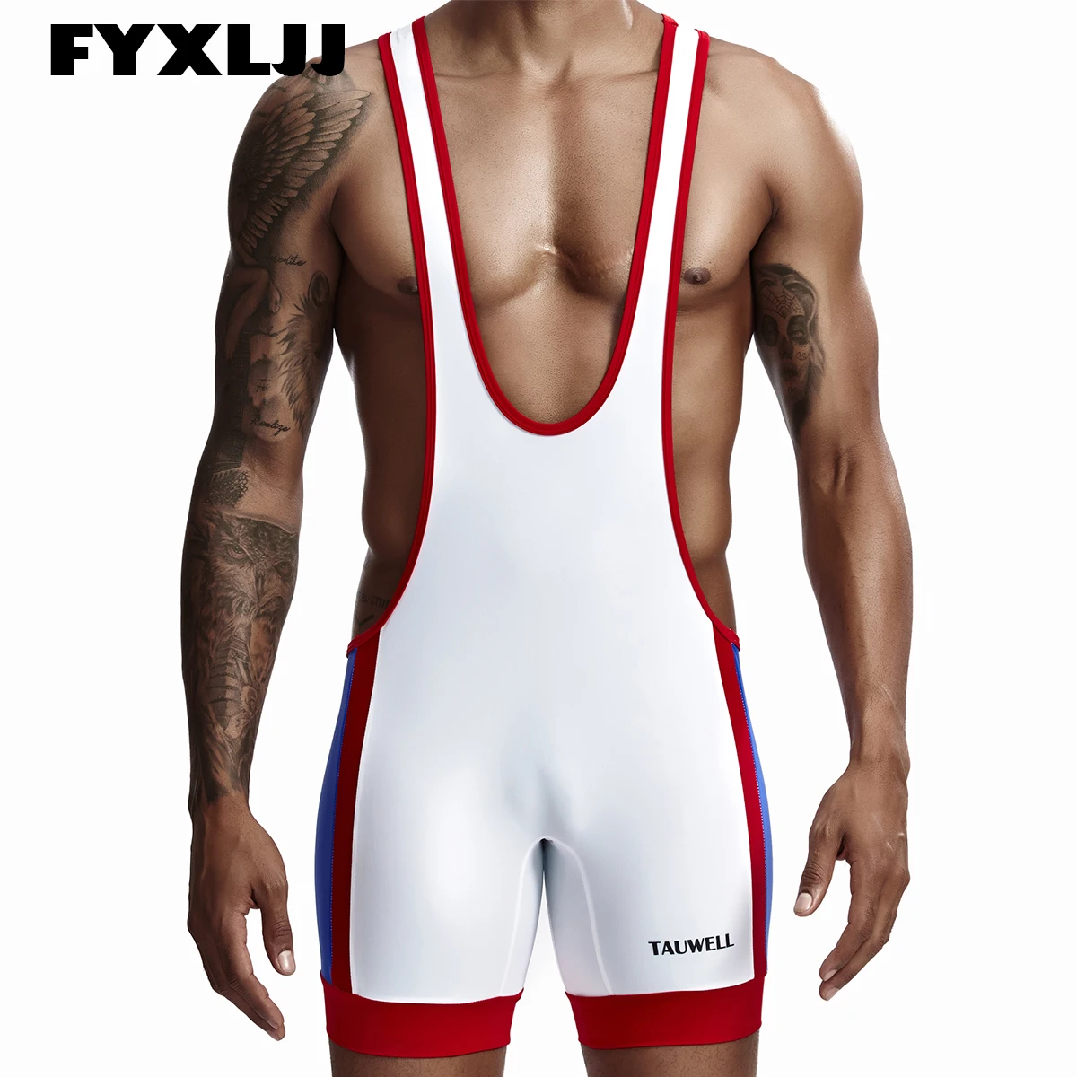 FYXLJJ 2XL Men's Racer Back Bodybuilding Jumpsuit Undershirts Leotard Casual Wrestling Singlet Workout Gym Bodysuits Underwear