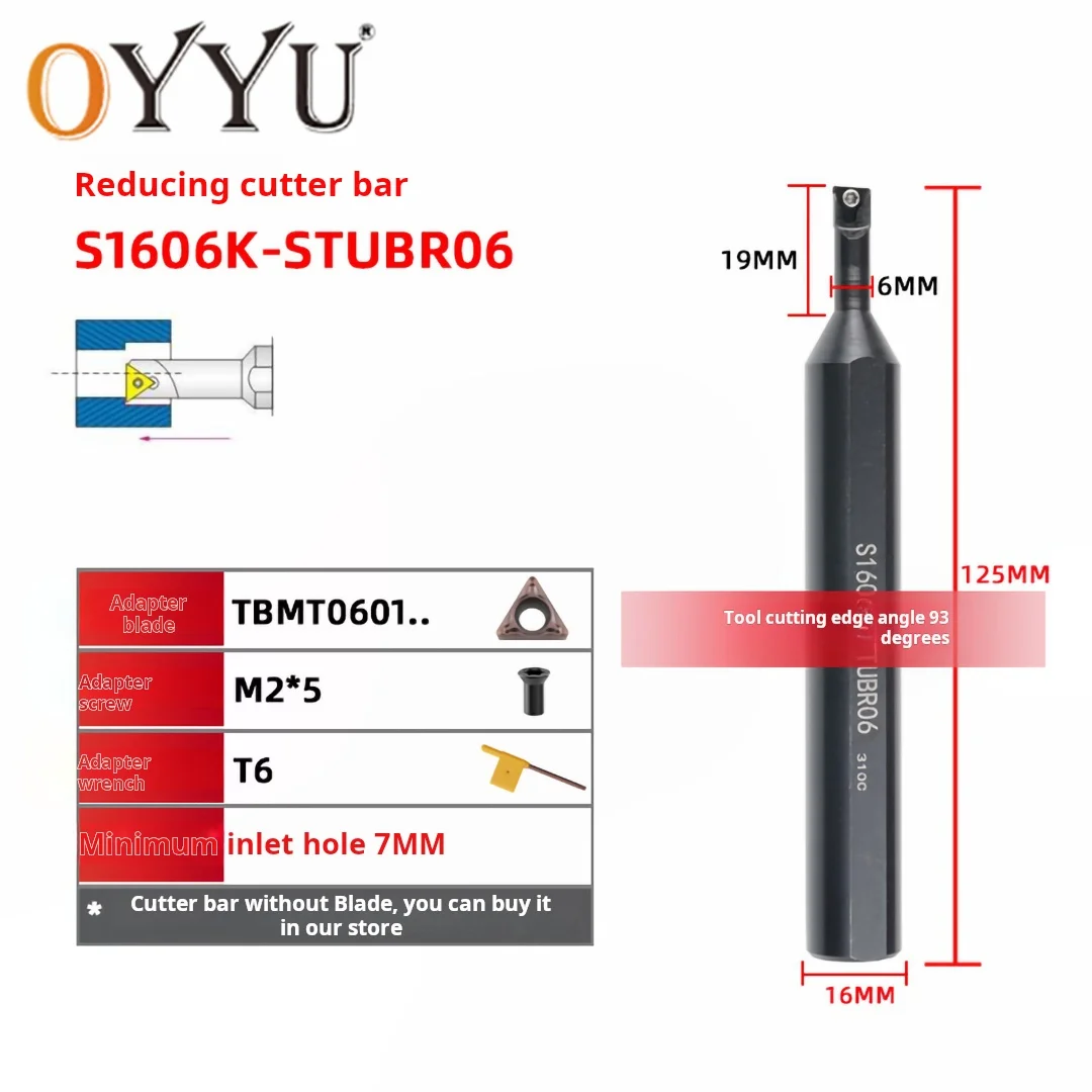 

OYYU S06J-STUBR06 S06K-STUBR06 S05K-STUBR06 Держатель инструментов с маленькой головкой S06J S06K S05K S06K S07K S07M STUBR06 A08 A16 A12