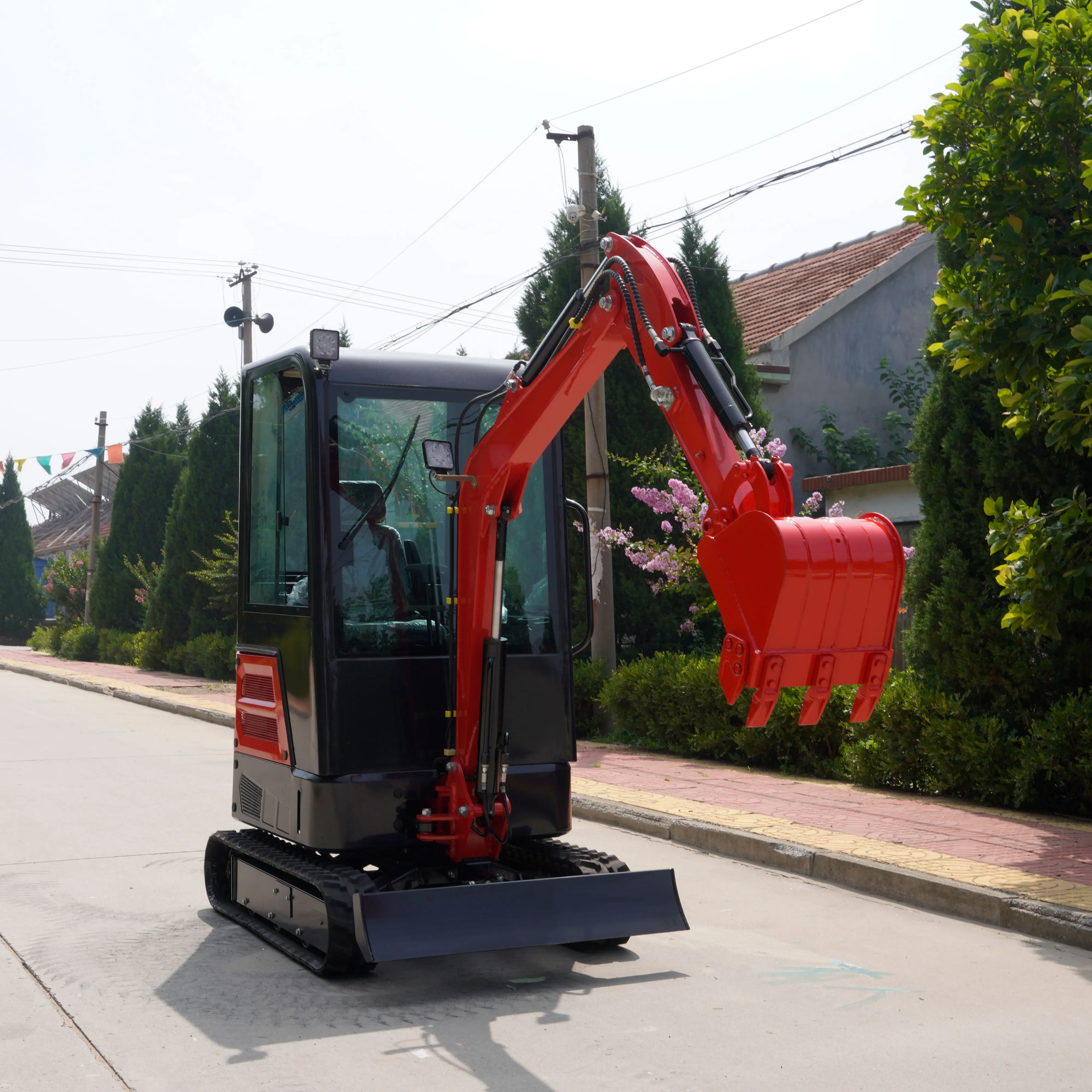 Construction Equipment 2 Ton Cab 1t 1.5t Crawler Micro Digger Mini Excavator Small Excavator Attachments