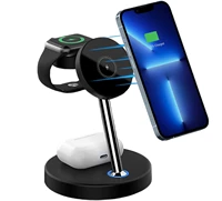 3 in 1 wireless charger stand for iphone 13 12 pro max mini apple watch airpods fast charging station for samsung galaxy huawei