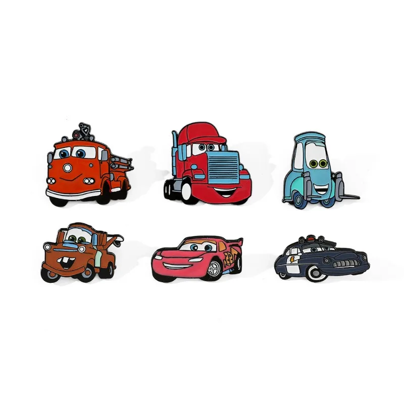Молния Маккуин детская булавка в стиле аниме автомобили Диснея милая брошь с