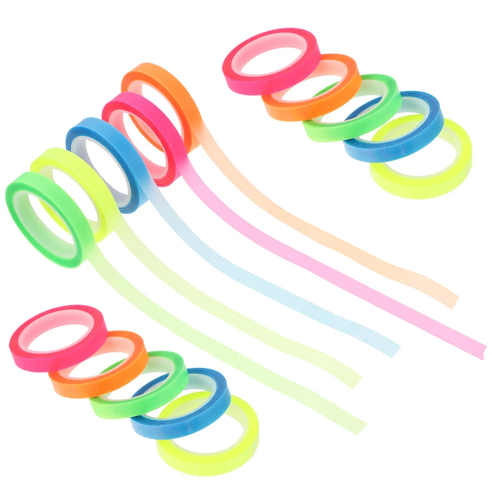 

15 Rolls Waterproof Index Sticker Tag Portable Book Tabs Page Markers Highlight Strips Books Tape The Pet Sticky neon