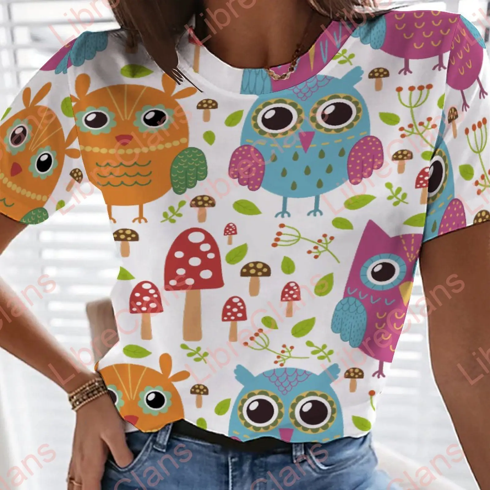 

Summer Watercolor Animal 3D Print T Shirt Oversized Female Clothing Fashion Style Women Clothes T-Shirts Sexy Girls Tees Tops