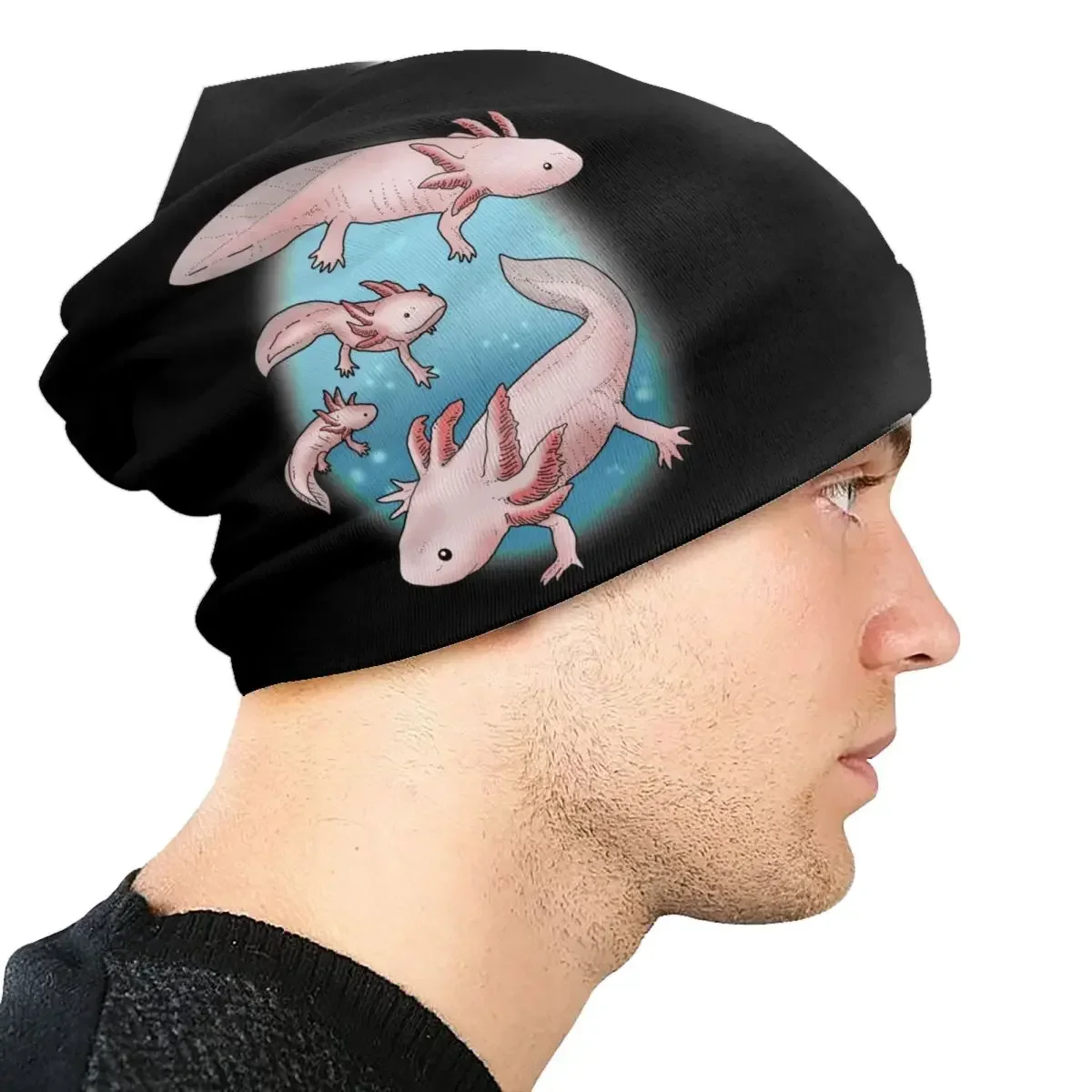Детская шапка-бини Kawaii Axolotl зимняя шапка унисекс женские вязаные шапки в стиле