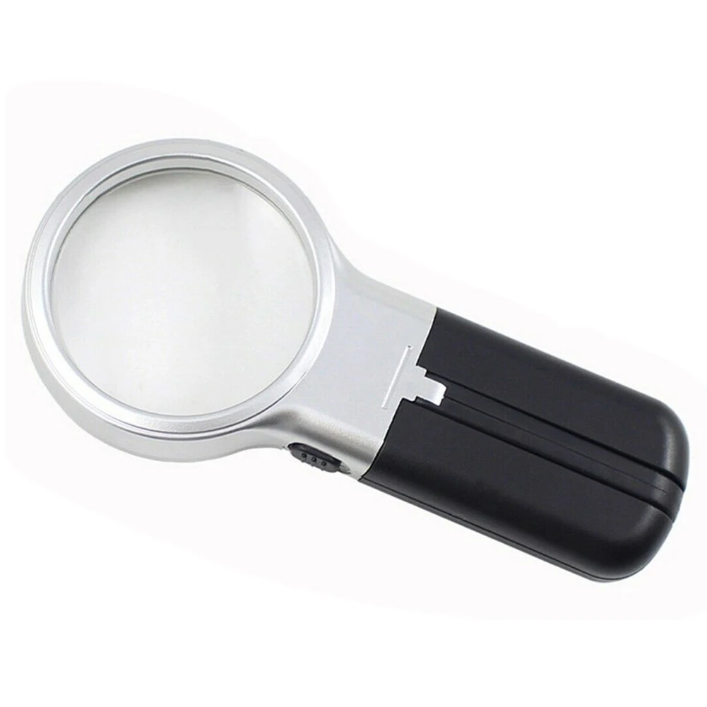 

Newspaper Magnifying Glass With Stand LED Light 16X Reading Professional Desktop