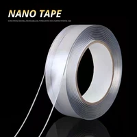 1mm thickness new nano tape tracsless double sided tapes transparent reusable waterproof resistant heat adhesive tape cleanables