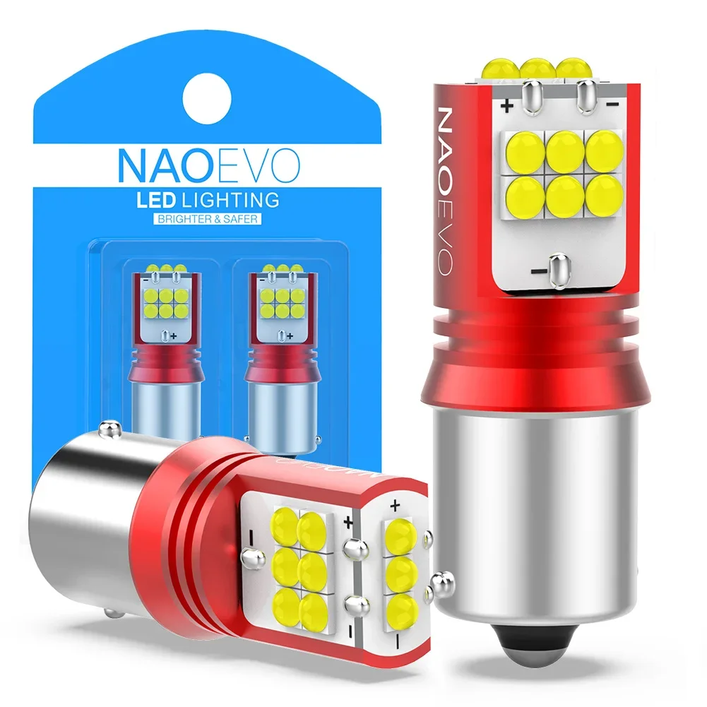 

NAO 1156 P21W BA15S Светодиодные Автомобильные Сигнальные Огни 12 В 24 В Супер Яркая Автомобильная Фотовспышка Py21W T15 W16W...