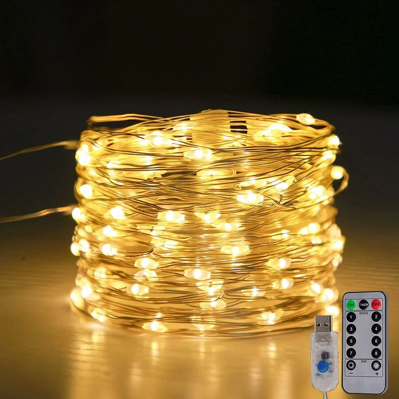

Светодиодные гирлянды теплый белый 5/10/20/30М 50/100/200/300LED USB