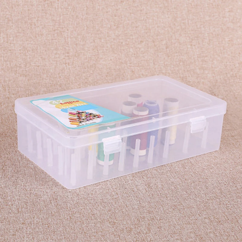 

Sewing Thread Storage Box 42 Pieces Spools Bobbin Carrying Case Container Holder Craft Spool Organizing Case Sewing 24 Spools