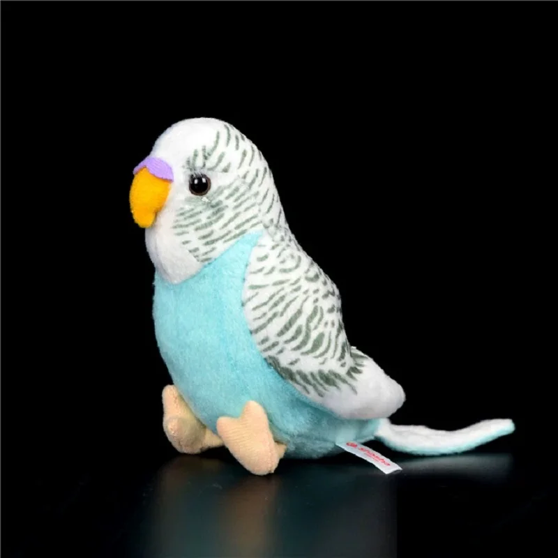 Реалистичный Budgerigar попугай синяя зеленая розовая птица имитация животного в