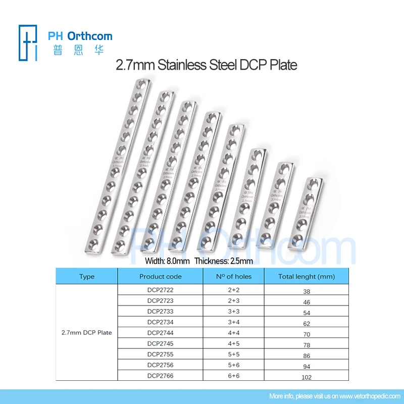 

2.7mm DCP Plate Veterinaria Orthopedic Implant Tools Veterinary Pets Macotas Surgical Instruments Medical Supplies and Equipment