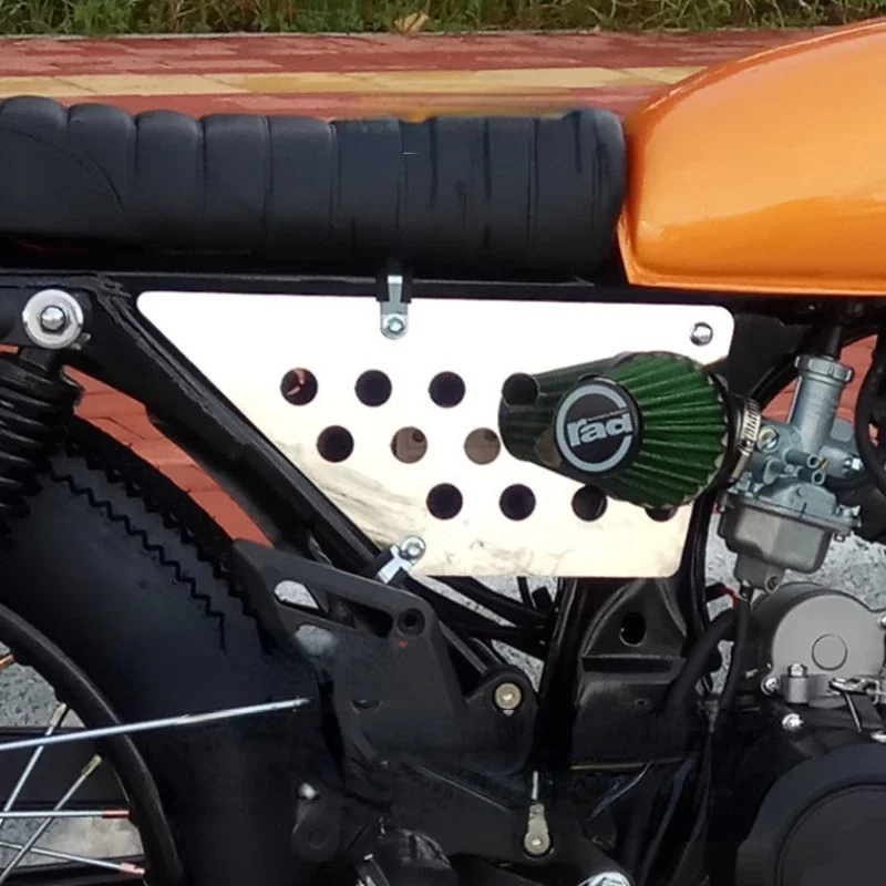 Фото Боковая накладка/крышка из нержавеющей стали для мотоцикла CG125 в стиле ретро, модифицированная, Happiness Pearl River Yihao №2