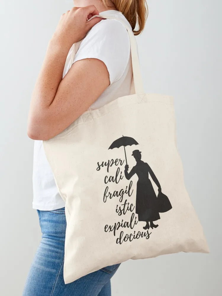 Сумка-тоут с рисунком Мэри Поппинс супер-хрупкая блестящая тканевая сумка