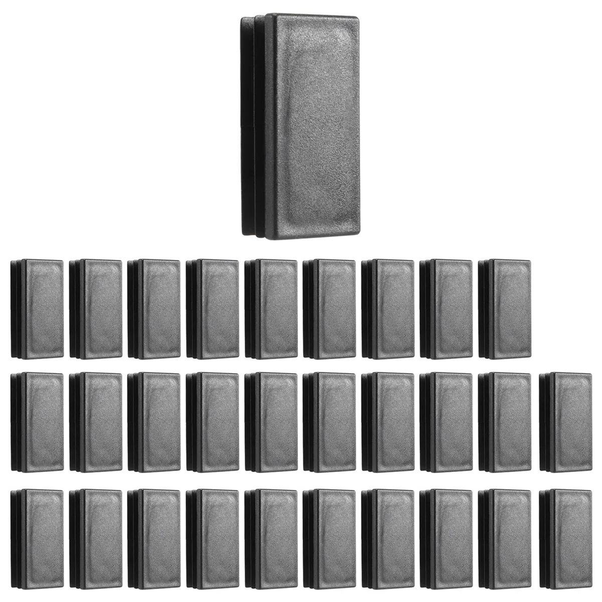 Пластиковые прямоугольные заглушки для торцевых трубок вставки 25x50 мм 30 шт.