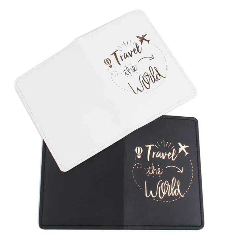 Обложка для паспорта из искусственной кожи с принтом Travel The World мужчин и женщин