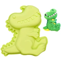 big dinosaur silicone cake molds cake decorating tools jelly fondant mould tray kitchen pastry baking pan diy cute animals molds