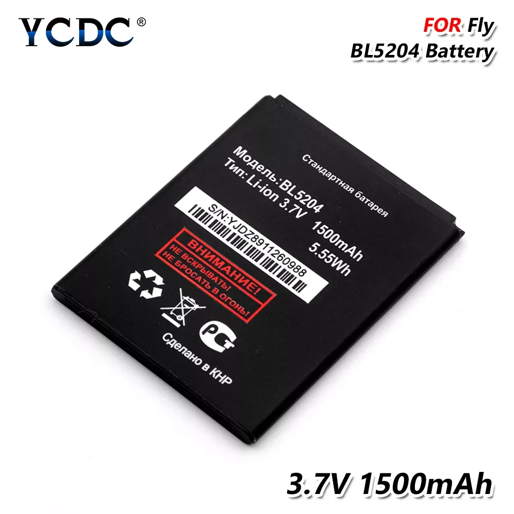 

2023NEW BL5204 BL 5204 1500mAh Rechargeable Smart Phone Battery For FLY IQ447 IQ 447 Rechargeable Phone Battery High Performance