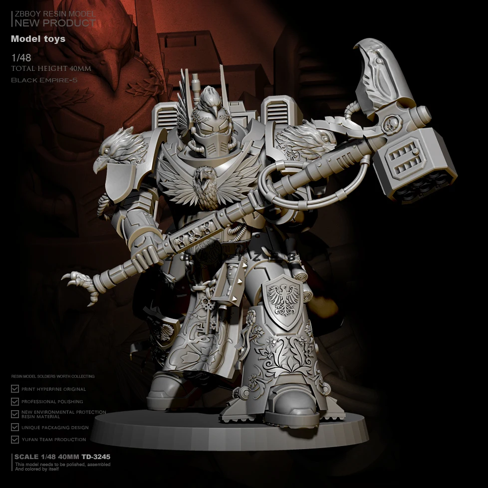 

40mm Resin model kits figure beauty colorless and self-assembled TD-3245