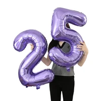 32inch purple number balloon 182130405060 digital figures helium globos baby shower decoration birthday party foil balloons