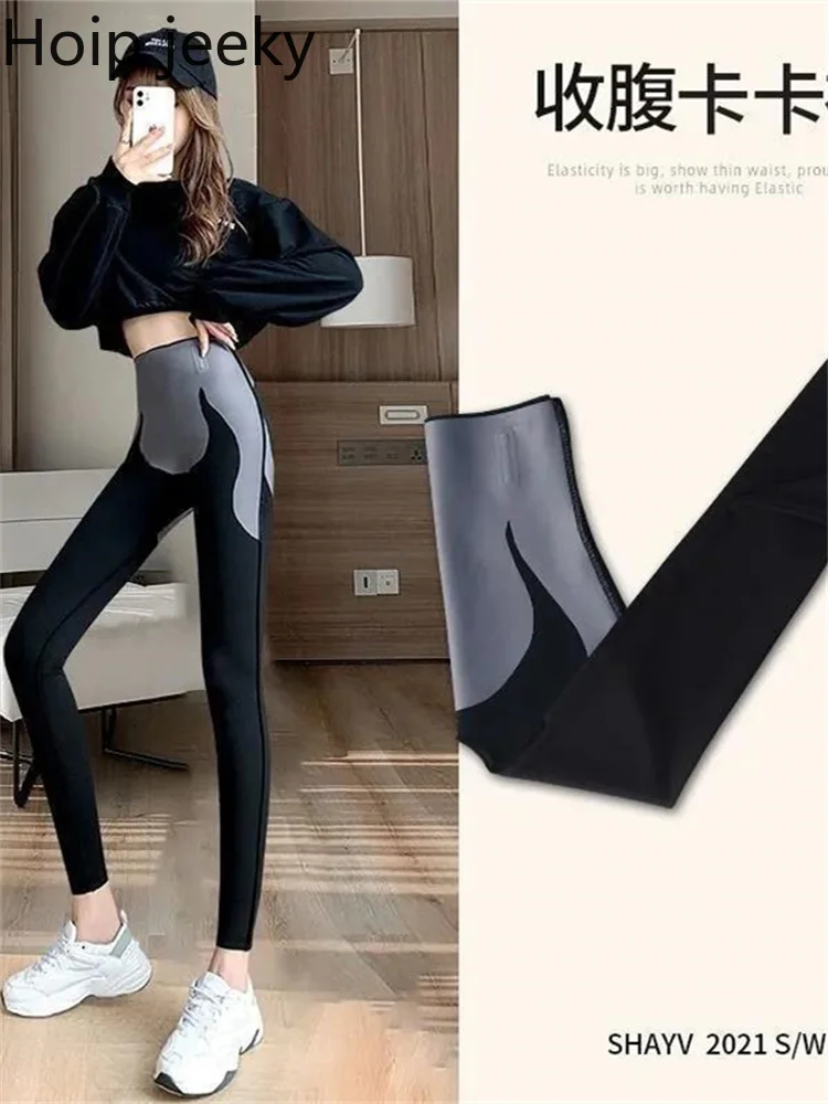 

Yoga Leggings Women Fitness Tights High Waist Ankle Length Gym Pants Running Sport Trousers Female Clothes