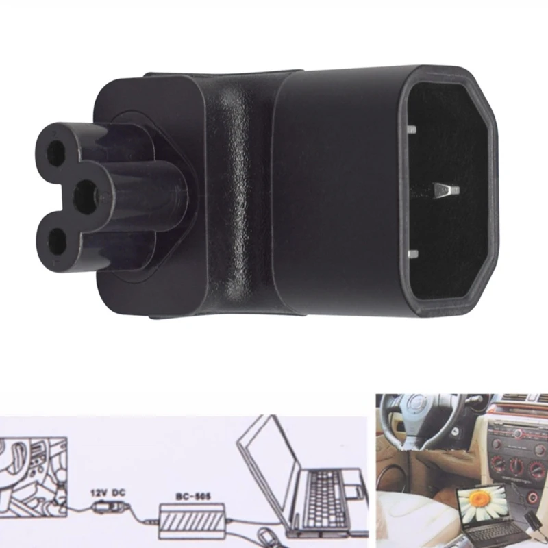 Универсальный адаптер питания IEC320 C14-C5 с L-образным дизайном