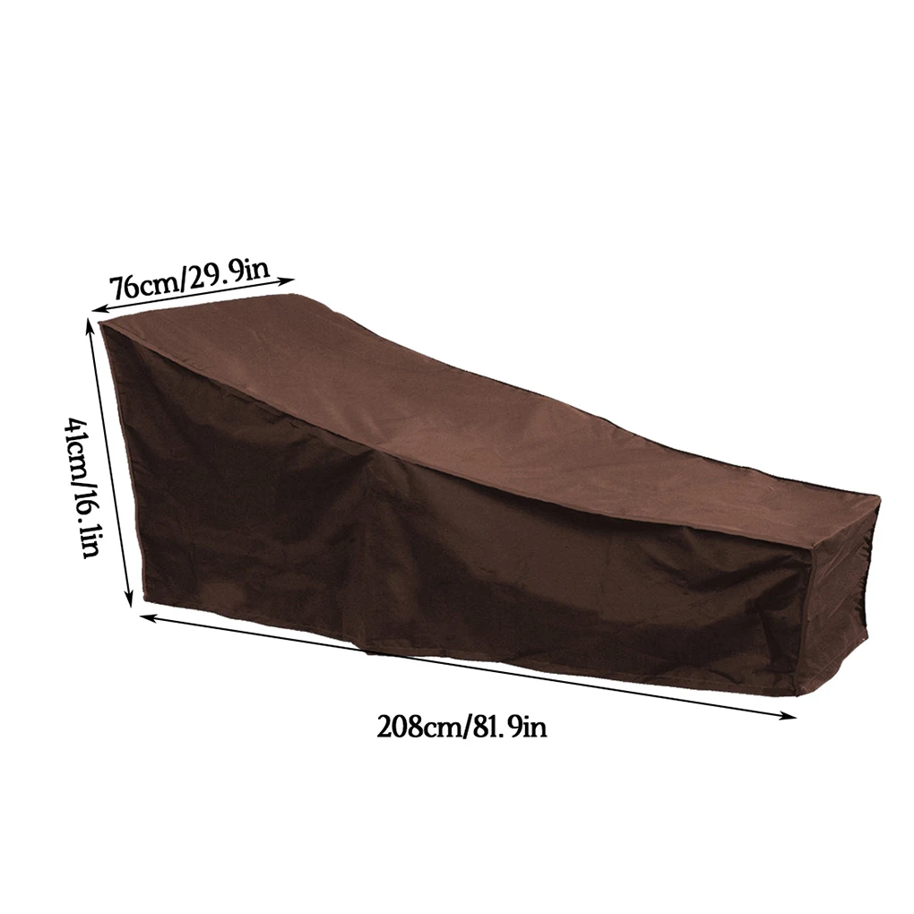 

Lounge Cover Waterproof Patio Couch Chair Slipcover Furniture Protector for Outdoor Garden Brown