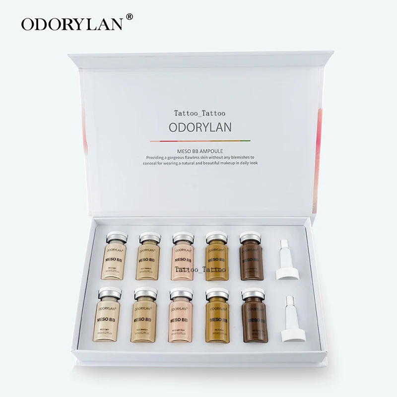 

10pcs ODORYLAN BB Cream Glow Stayve BB Cream Foundation Kit 5Color Whitening Liquid Foundation Microneedle Mesotherapy Treatment