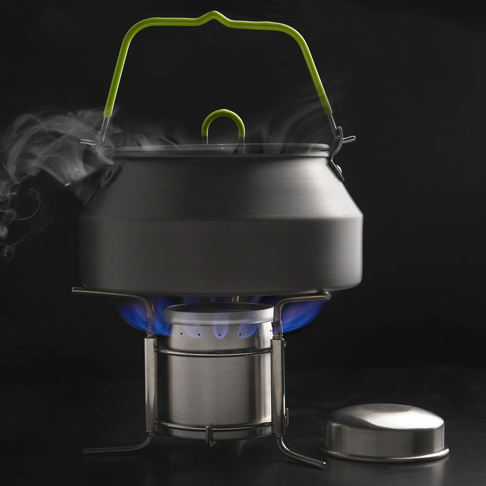 Портативная спиртовая мини-горелка из нержавеющей стали с подставкой - купить по