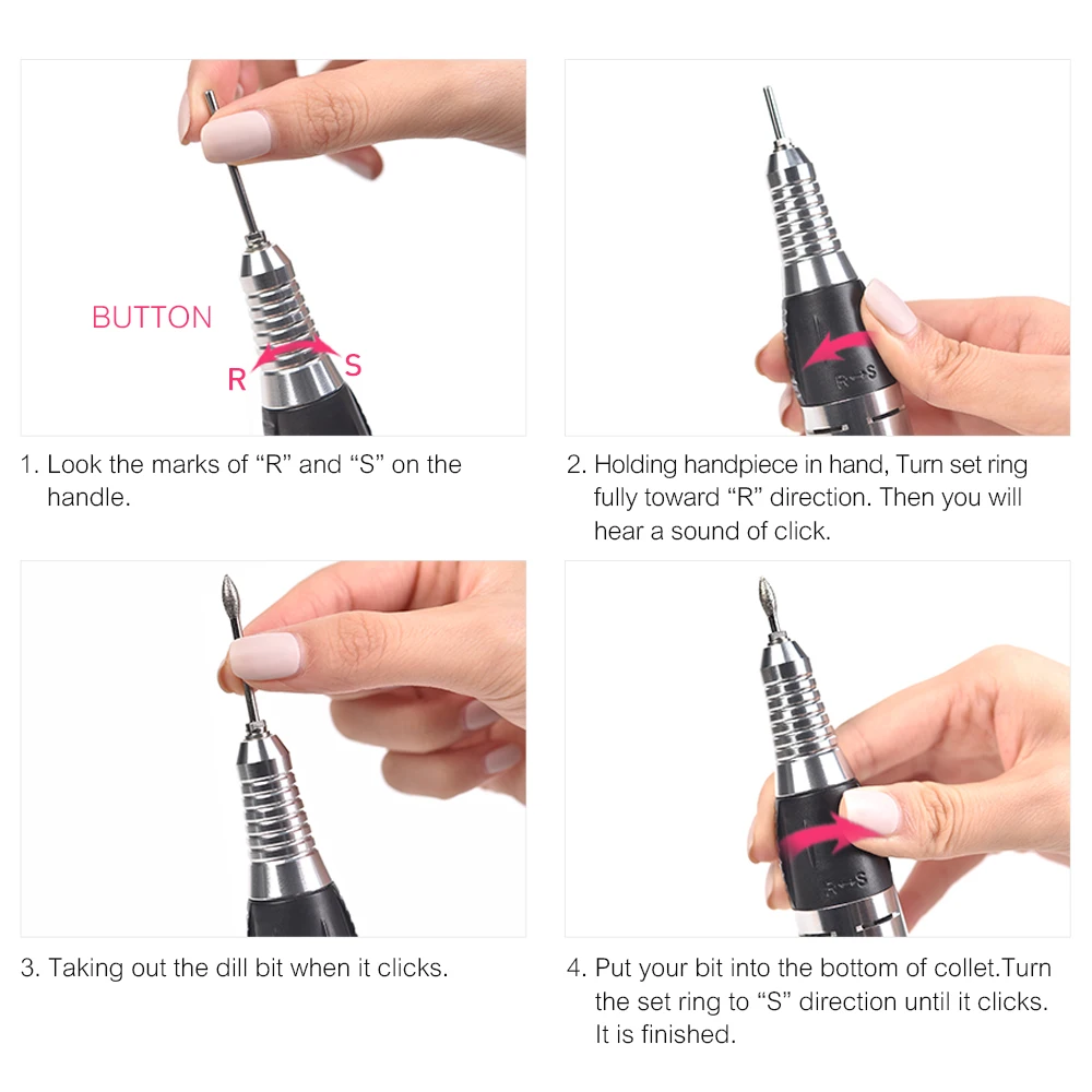 30000RPM ногтей дрель электрический маникюр машина фрезерный фреза педикюр мертвой