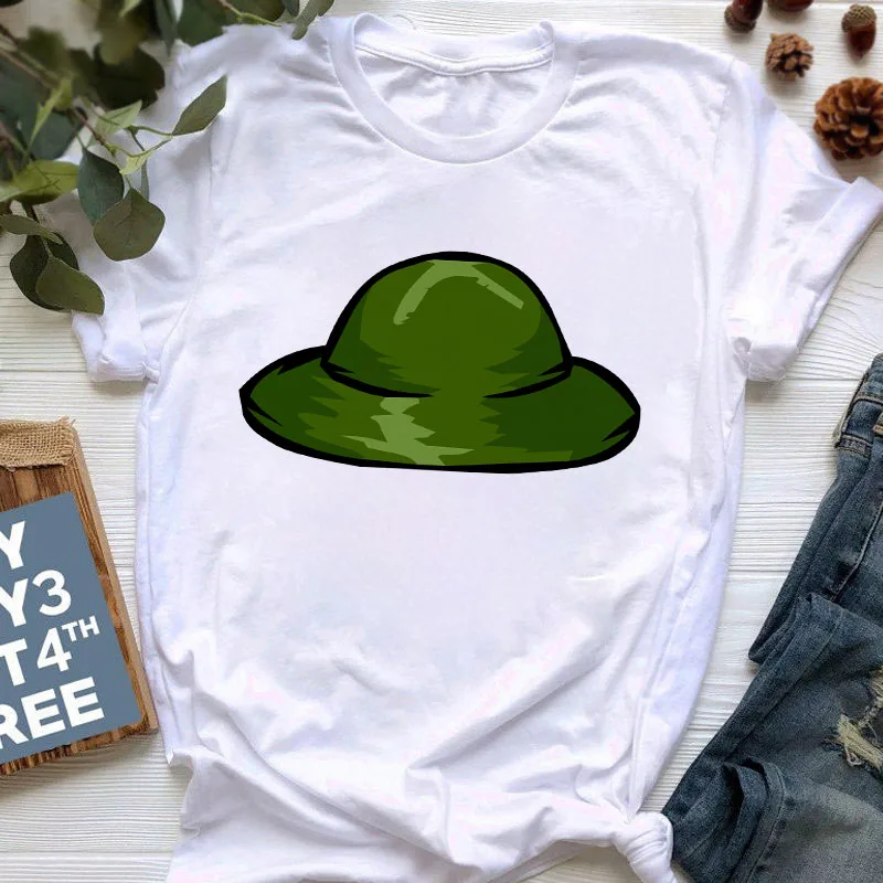 

summer fashion hat graphic tshirt women green hat christmas hat jazz hat funny girl t shirt woman