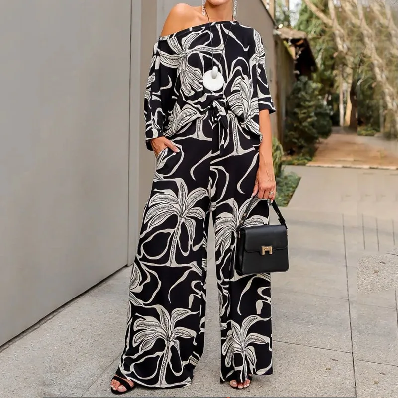 

Women's suit Two piece casual loose top and trousers for 2022 autumn
