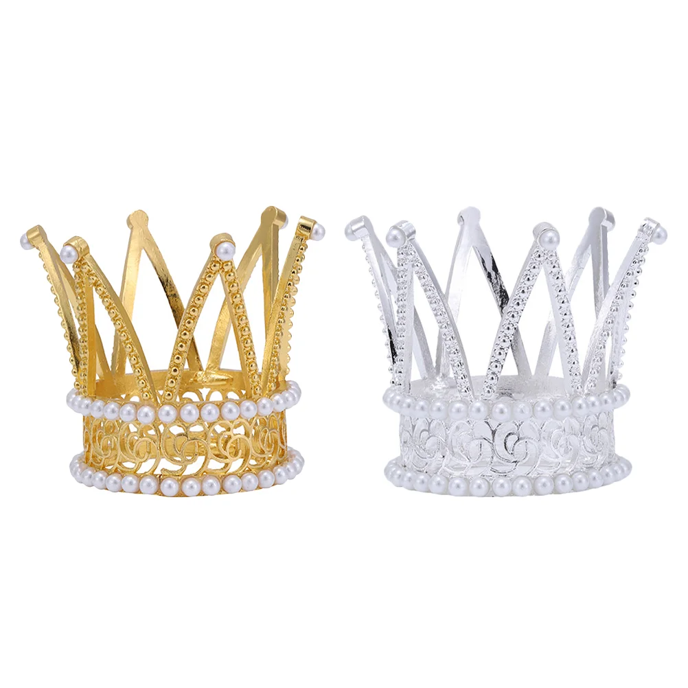 

Cake Tiara Decor Pearl Ornaments Decoration Topperprop Mini Weddingkids Decorations Silver Birthday Party Photo Girls Toppers