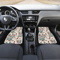 cream ivory floral flowers car floor mats set front and back floor mats for car car accessories