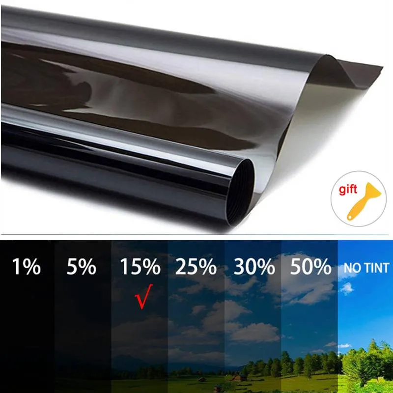 

DARK SMOKE Window Tint Film Casement TINT ROLL 1M X 50CM FILM TINTING + DTY TOOLS KIT Fits For Cars Campers Vans Boats Houses