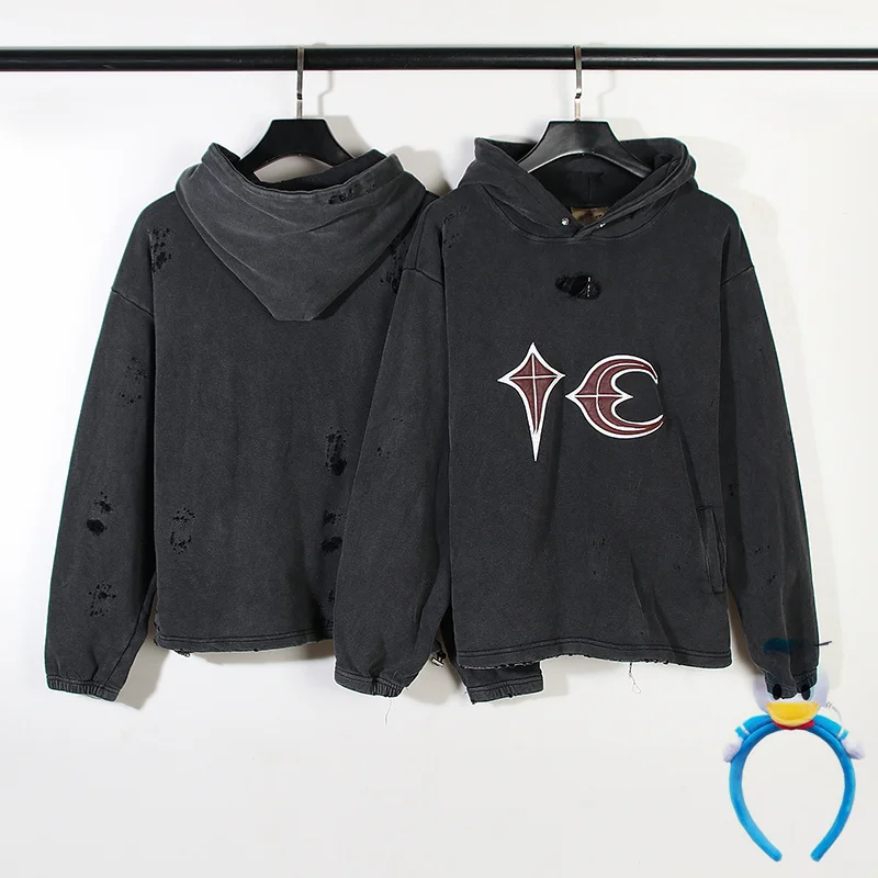 

Толстовка Мужская/женская из махровой ткани, с воротником «Звезда и Луна»