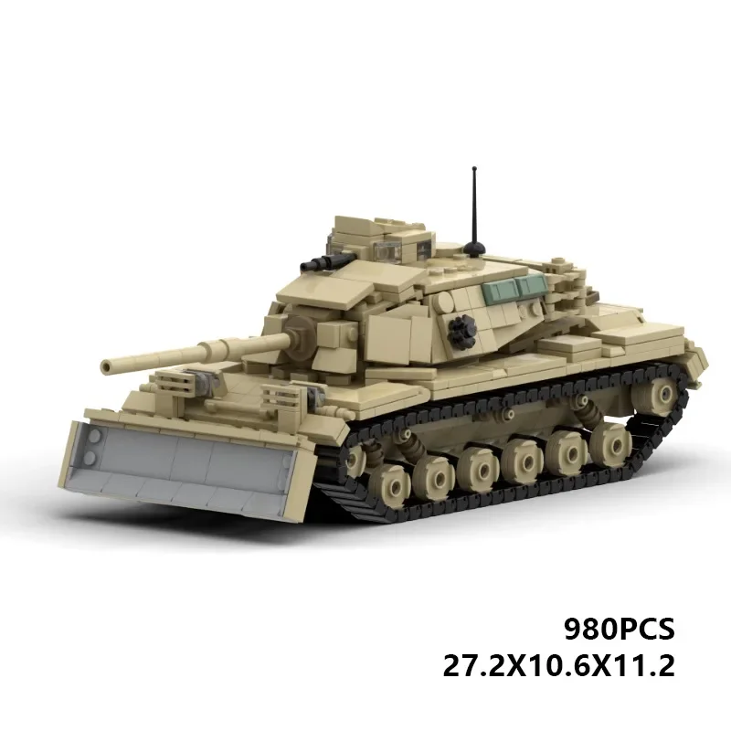 MOC- 166141   Строительные блоки Паттон M60A1 Модель танка Военная серия Креативный подарок Набор строительных блоков-головоломки (art.: 3920cc88b41b5) - 3920cc88b41b5