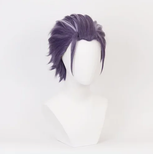 Division Rap Battle Hypnosis Tsutsujimori Rosho Purple Mixed Short Synthetic Hair Cosplay Wigs Halloween Party + Wig Cap