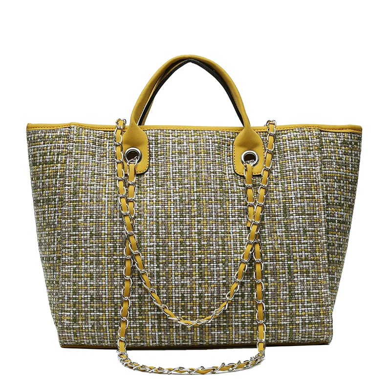 

Women Canvas Handbag Large Capacity Chain Ladies Shoulder Bag 2022 Fashion Casual Female Messenger Tote Bag Hand Bag Women 2020